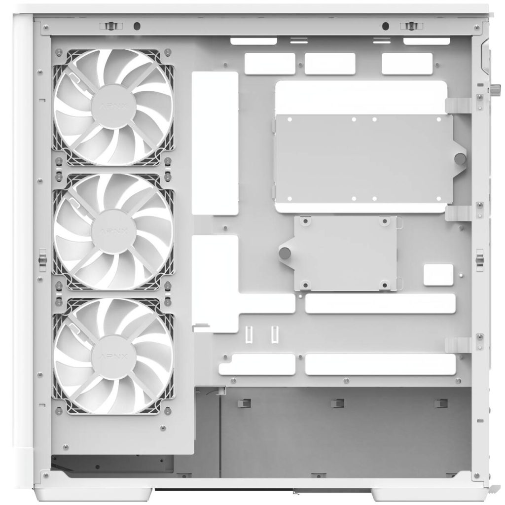 Aerocool P500A PC Case, Mid-Tower, ATX, Tempered Glass, RGB - White
