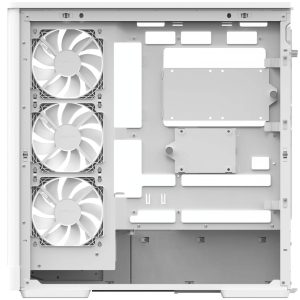 Aerocool P500A PC Case, Mid-Tower, ATX, Tempered Glass, RGB - White