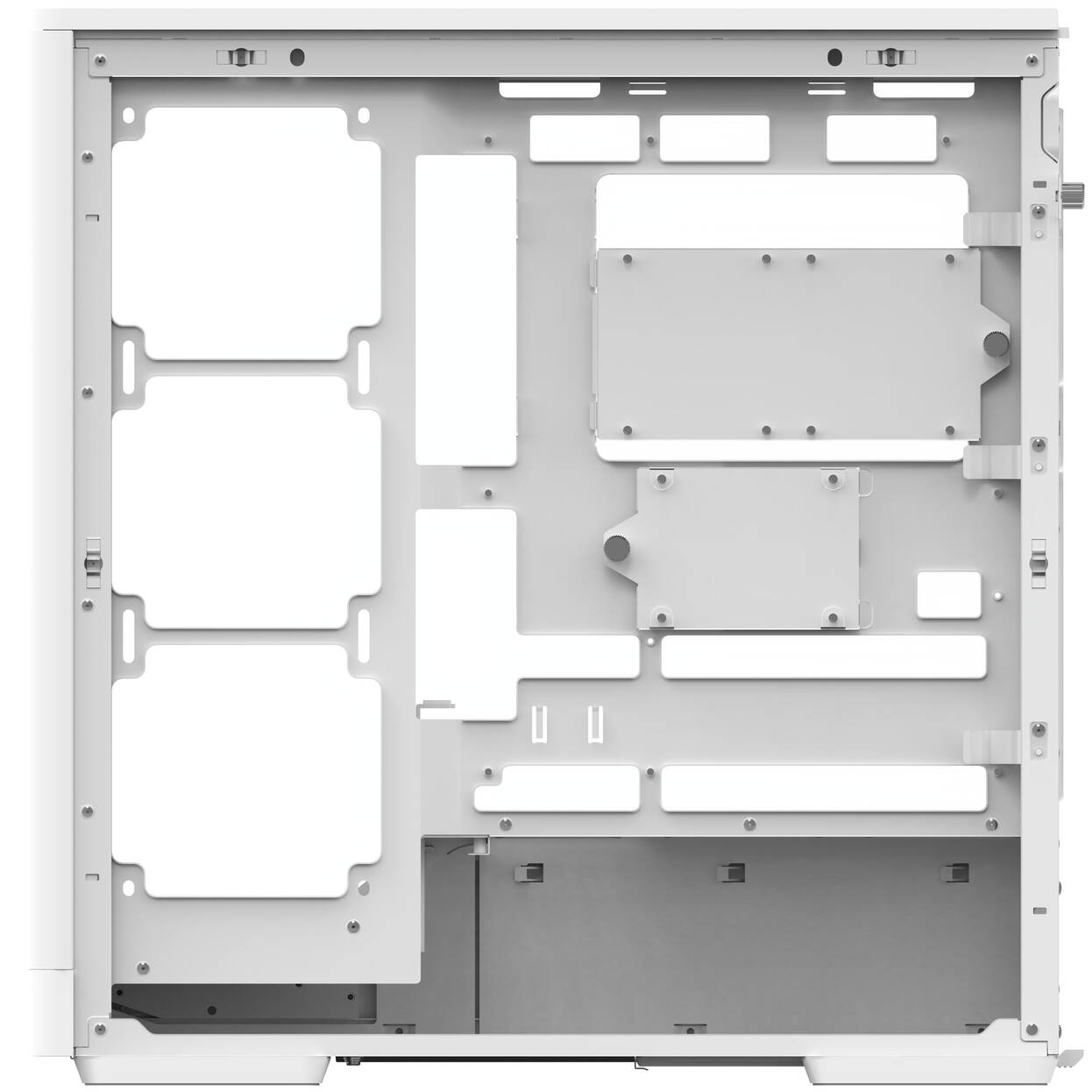 Aerocool D520A PC Case, Mid Tower, ATX, Tempered Glass, RGB - White