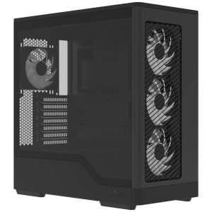 Aerocool D520A PC Case, Mid Tower, ATX, Tempered Glass, RGB - Black