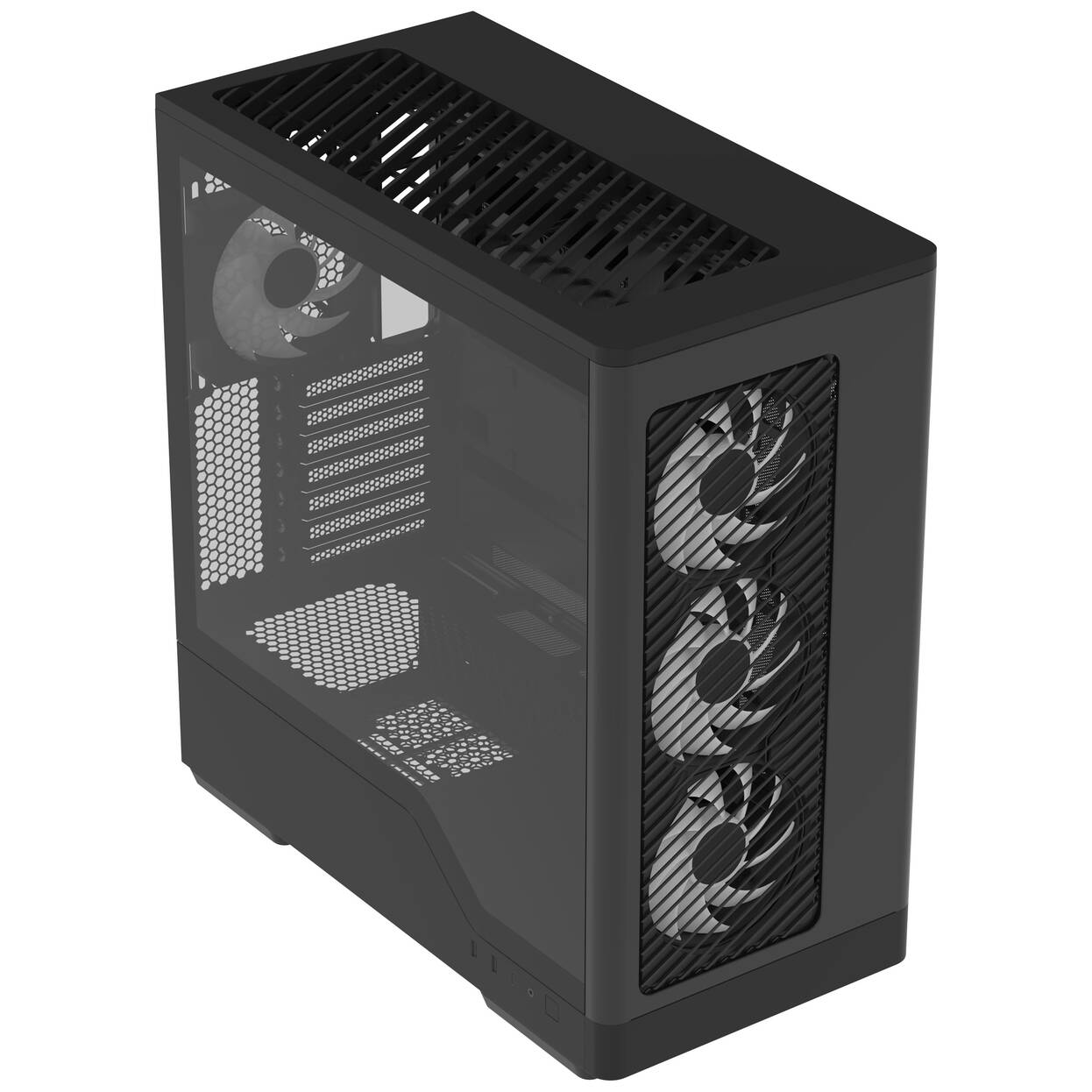 Aerocool D520A PC Case, Mid Tower, ATX, Tempered Glass, RGB - Black