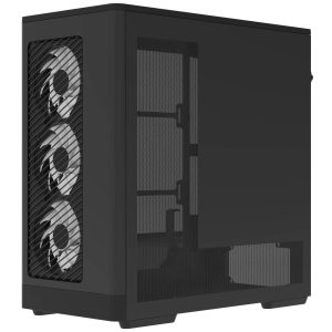 Aerocool D520A PC Case, Mid Tower, ATX, Tempered Glass, RGB - Black