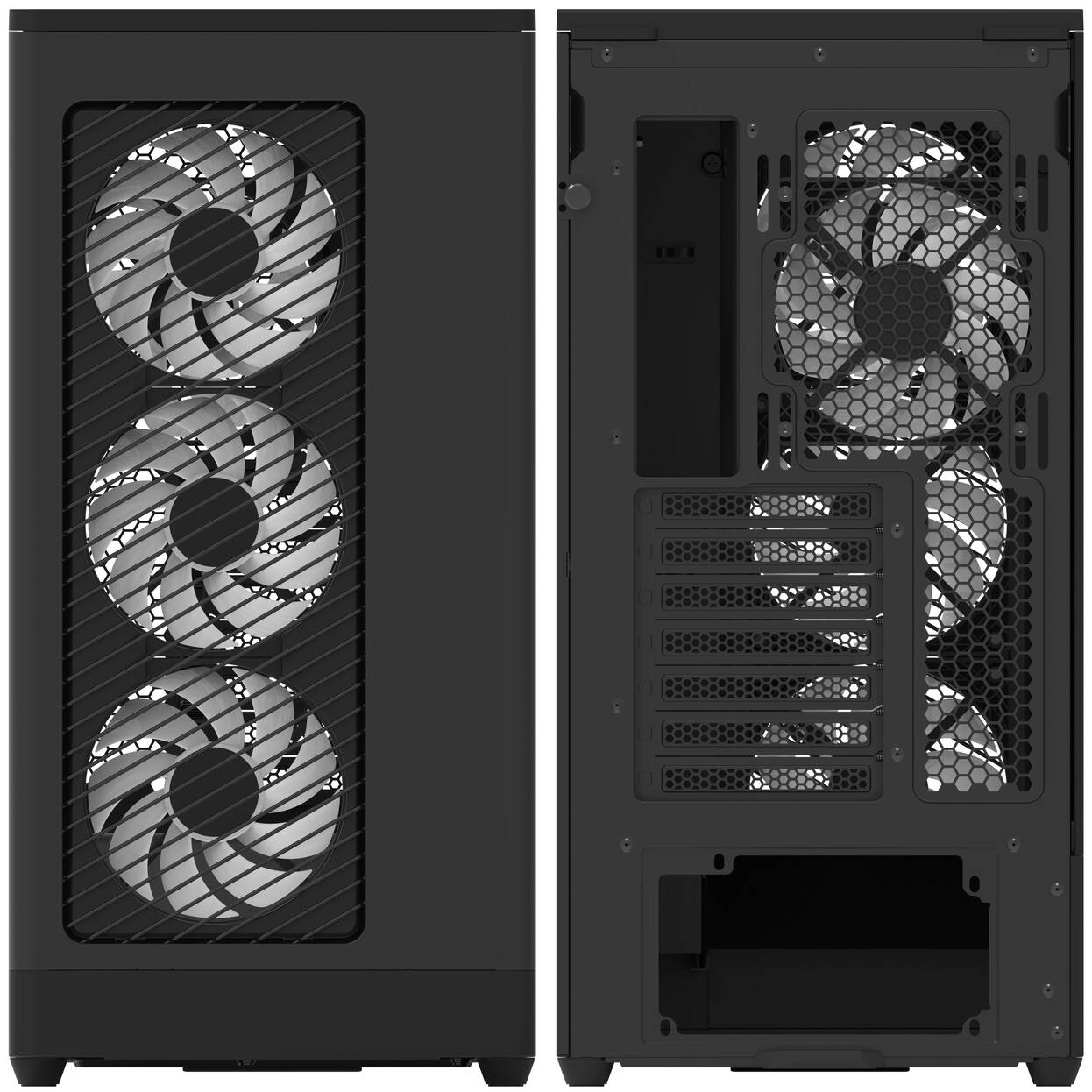Aerocool D520A PC Case, Mid Tower, ATX, Tempered Glass, RGB - Black