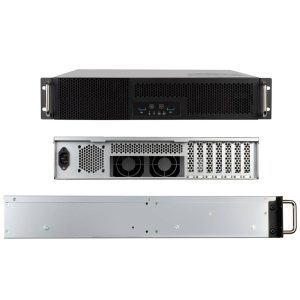 SilverStone RM23-502 Rackmount Server Case, ATX, USB 3.0 - 2U - black