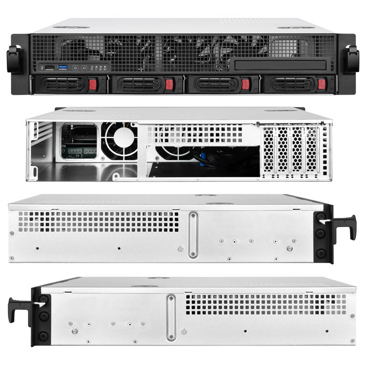 SilverStone RM21-304 Rackmount Server Case, 2U, Micro-ATX - black