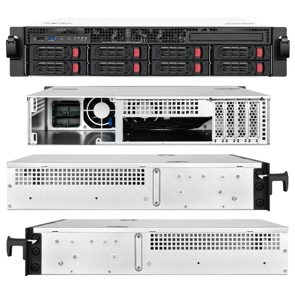 SilverStone RM21-308 Rackmount Server Case, 2U, Micro-ATX - black
