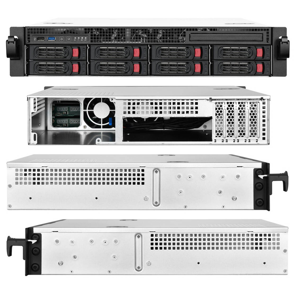SilverStone RM21-308 Rackmount Server Case, 2U, Micro-ATX - black
