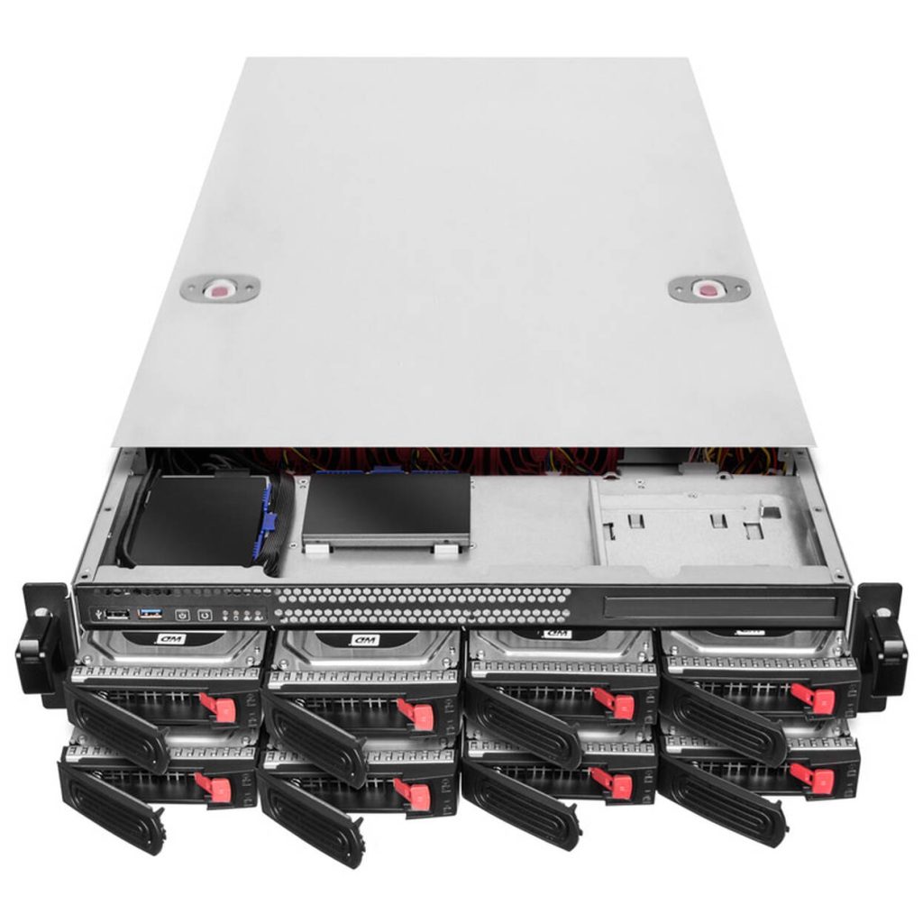 SilverStone RM22-308 Rackmount Server Case, 2U, E-ATX - black