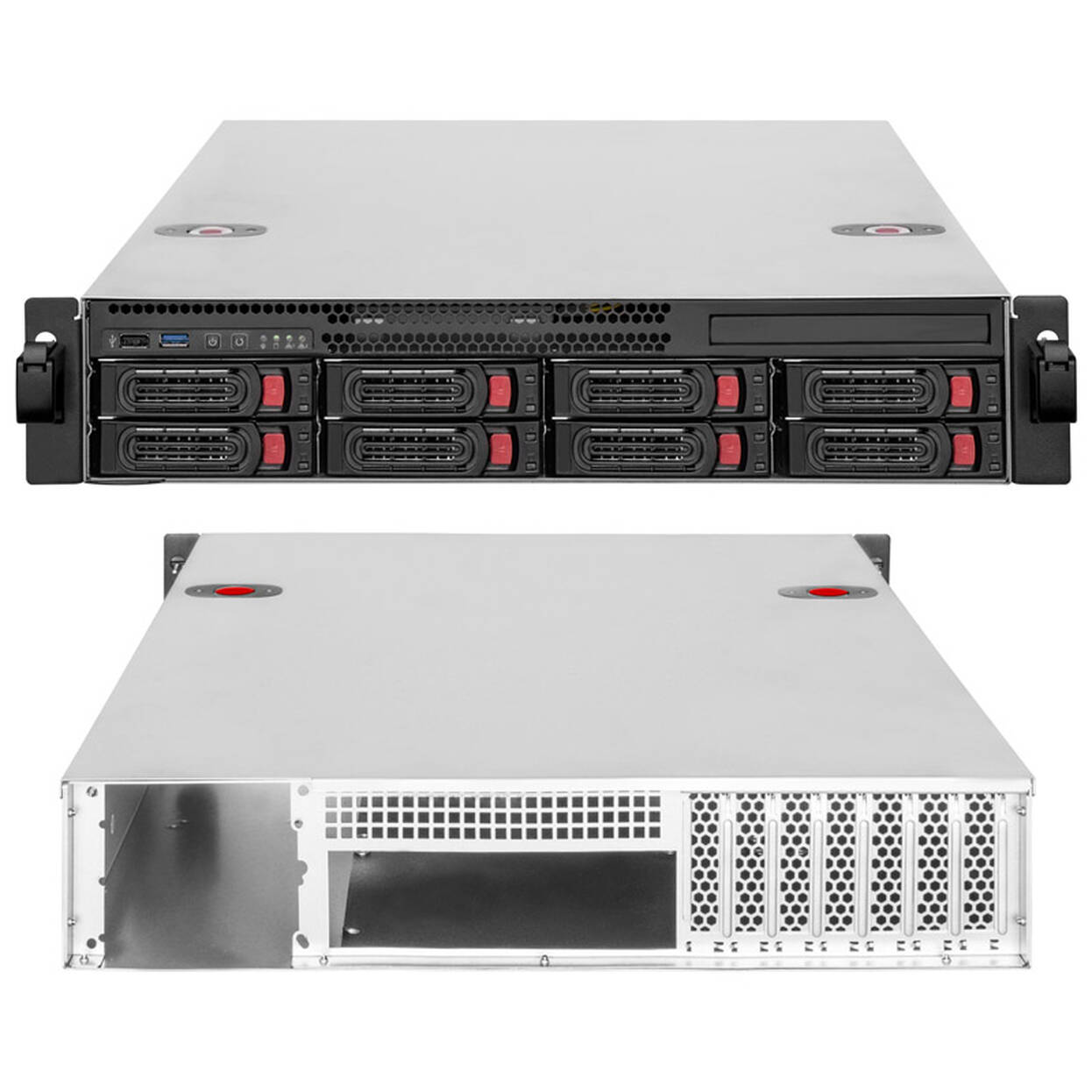 SilverStone RM22-308 Rackmount Server Case, 2U, E-ATX - black