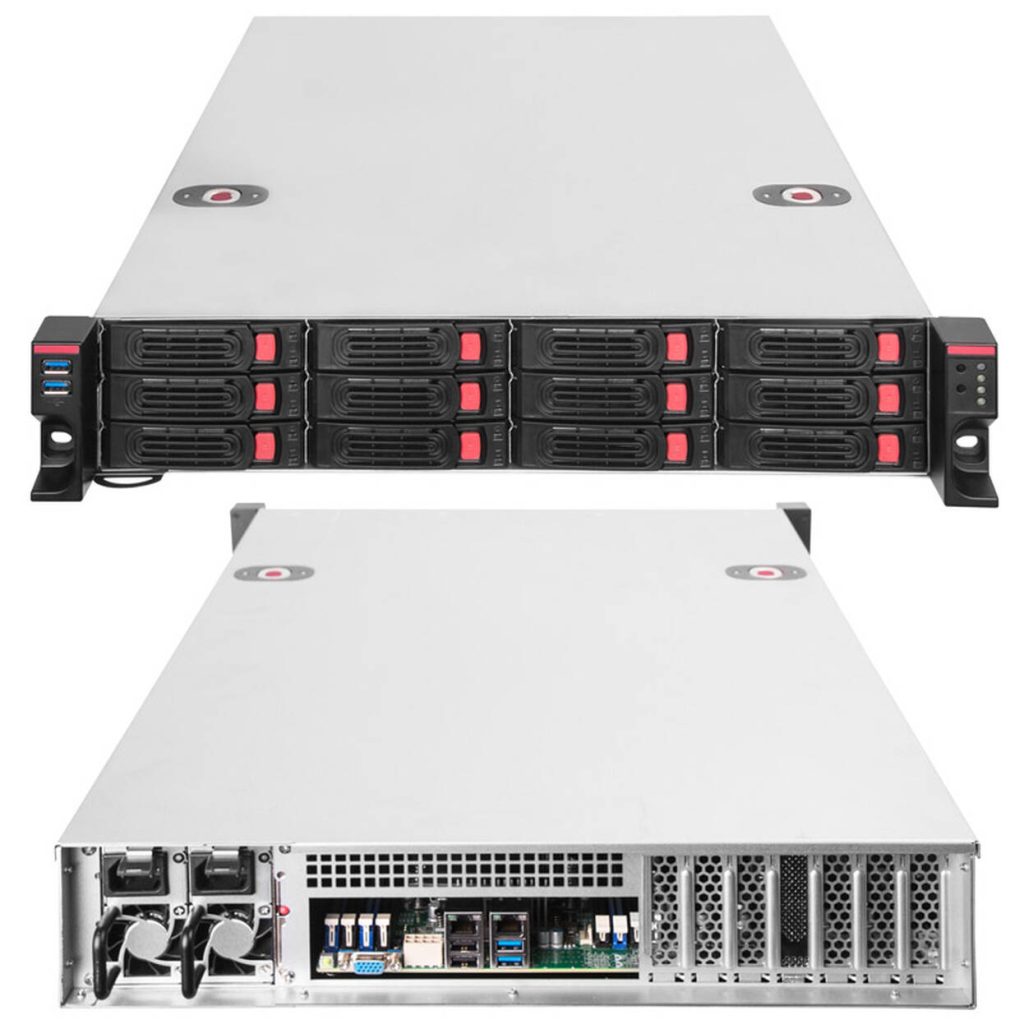 SilverStone RM22-312 Rackmount Server Case, 2U, E-ATX - black