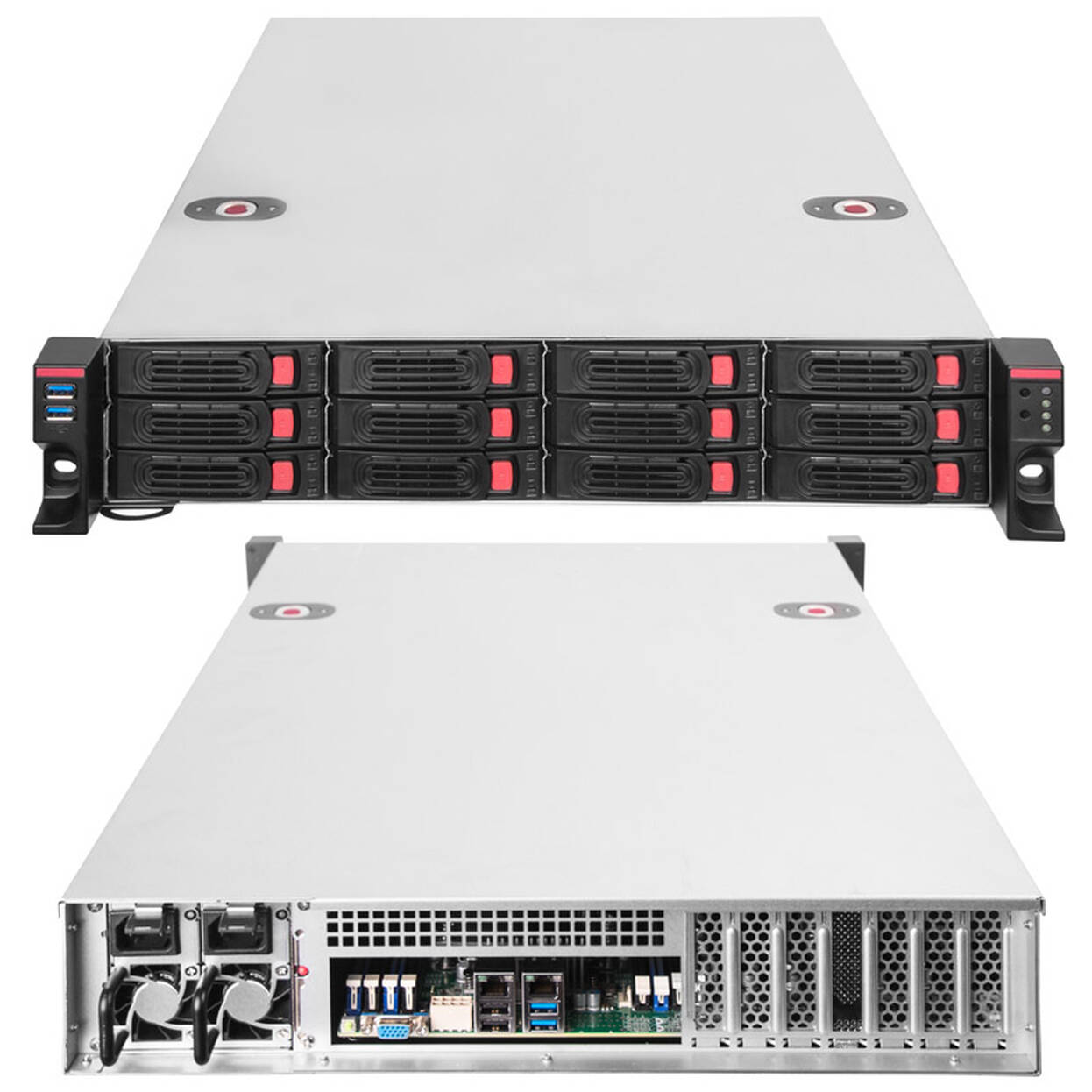 SilverStone RM22-312 Rackmount Server Case, 2U, E-ATX - black