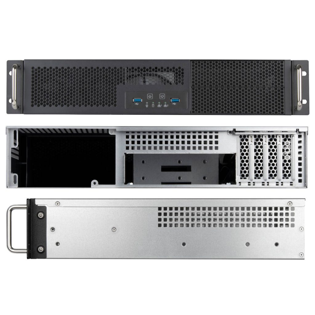 SilverStone SST-RM23-502-MINI - Rackmount Server Case, 2U, Micro-ATX - black