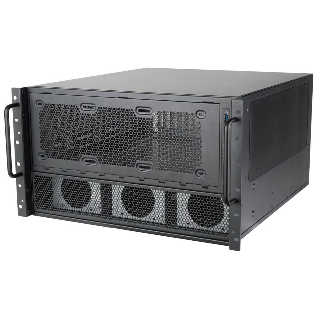 SilverStone RM600 Rackmount Case, E-ATX / SSI-EEB, 6U Form Factor - dark grey
