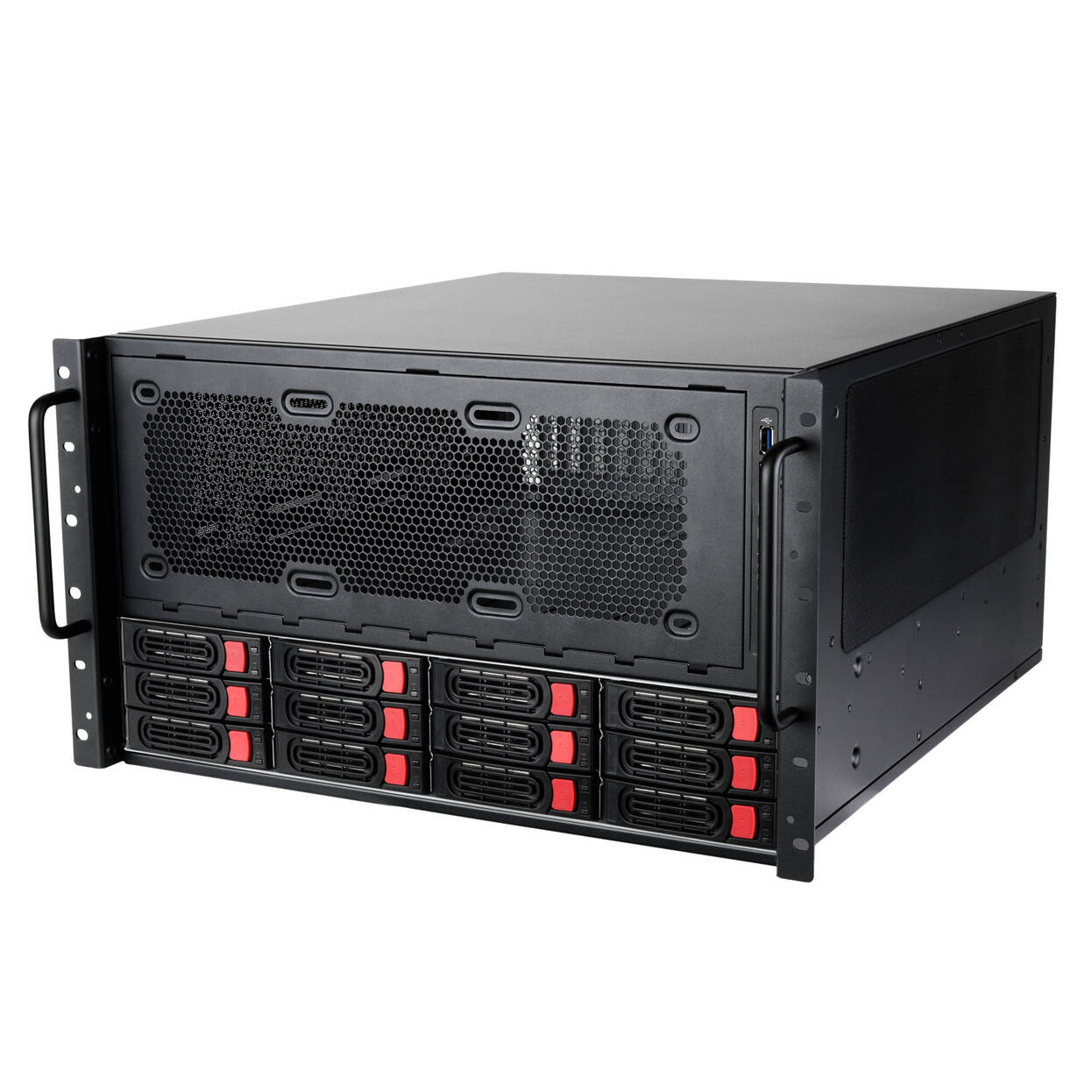 SilverStone RM61-312 Rackmount Case, 12-Bay, 6U - black