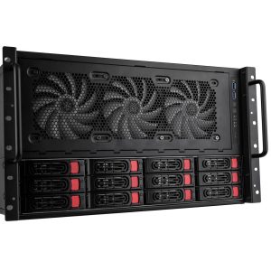 SilverStone RM61-312 Rackmount Case, 12-Bay, 6U - black