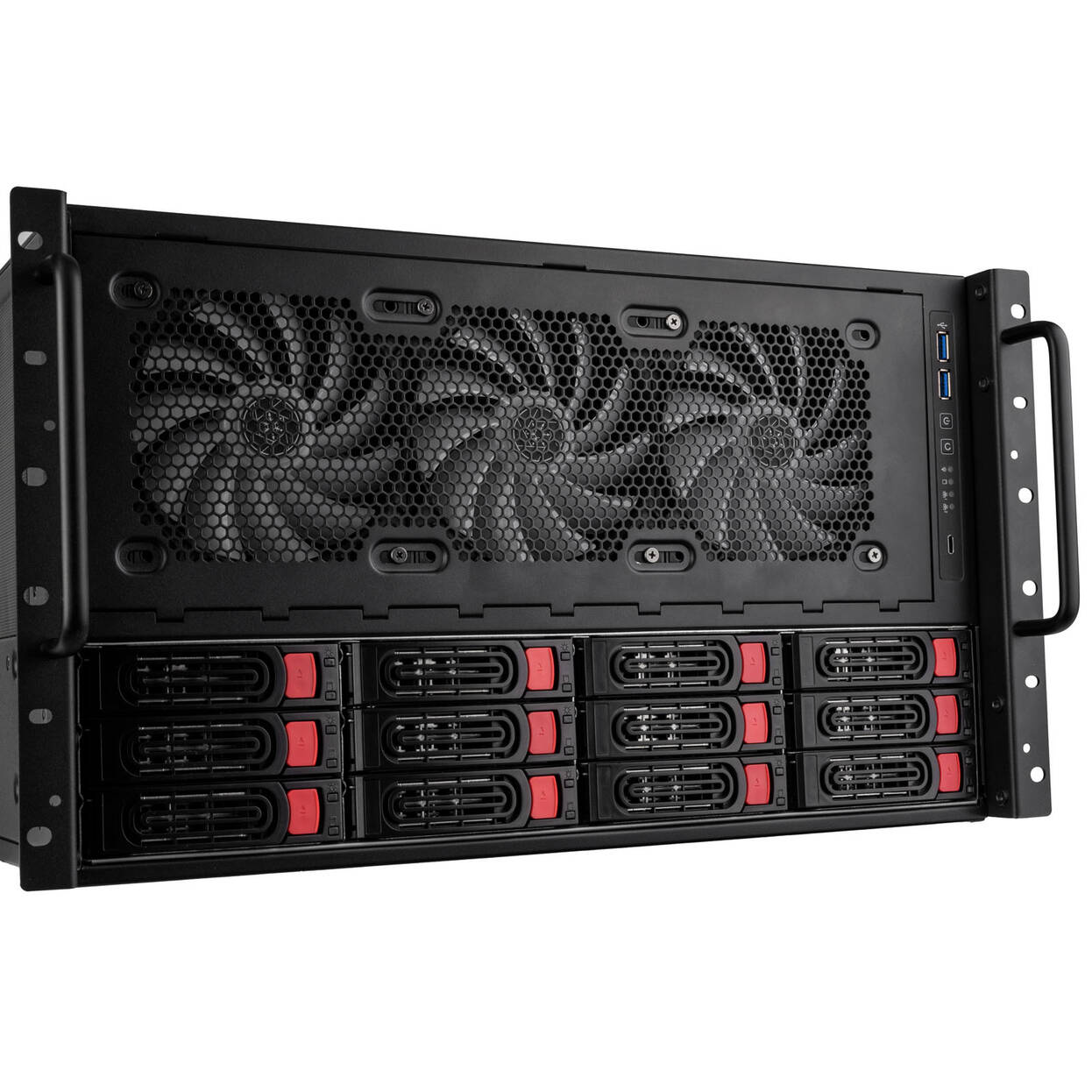 SilverStone RM61-312 Rackmount Case, 12-Bay, 6U - black