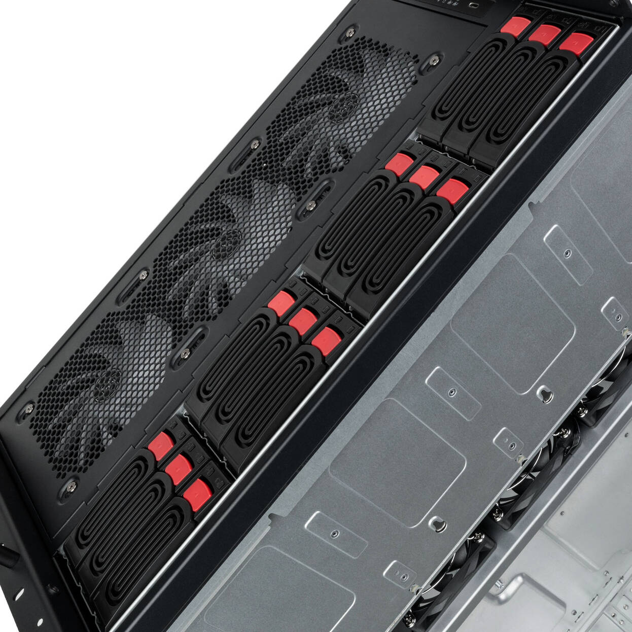 SilverStone RM61-312 Rackmount Case, 12-Bay, 6U - black
