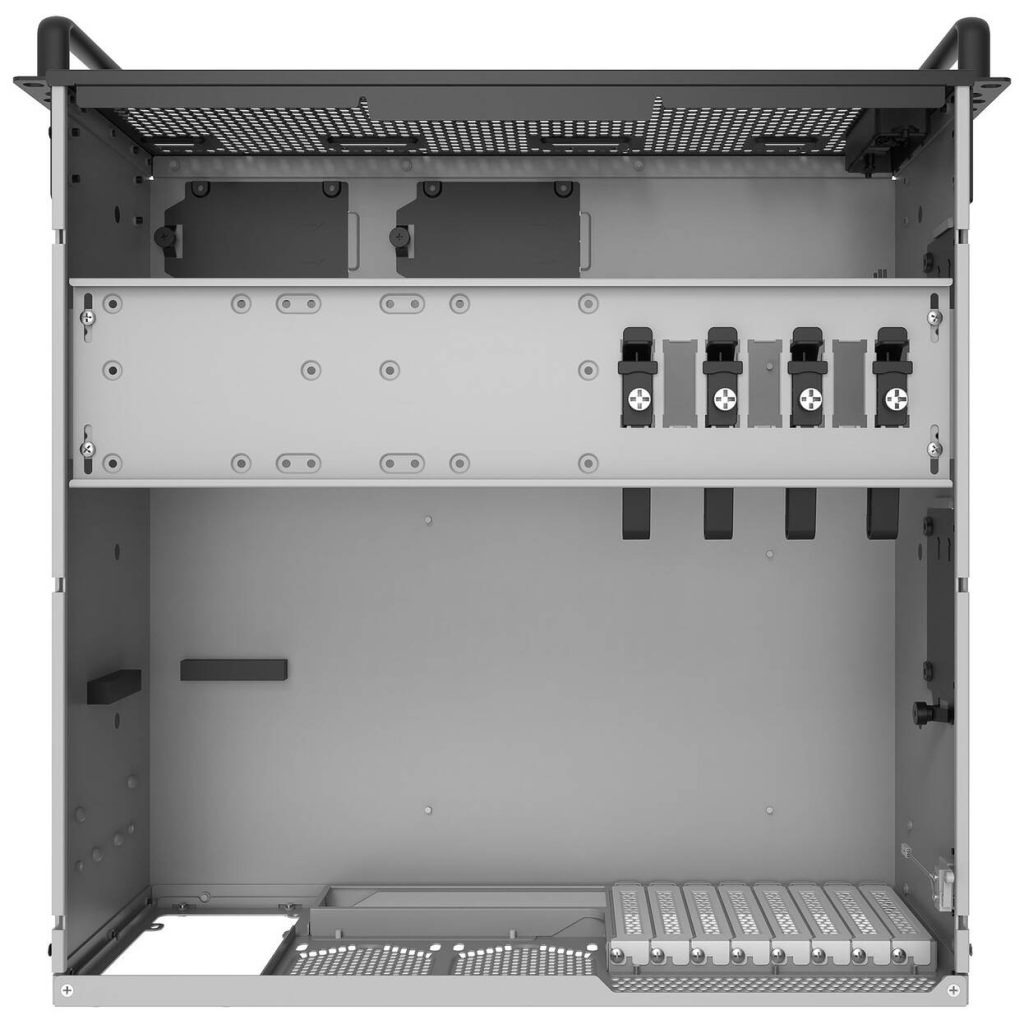 SilverStone RM4A Server Case, 4U Rackmount, SSI-EEB, Mesh - Dark Grey