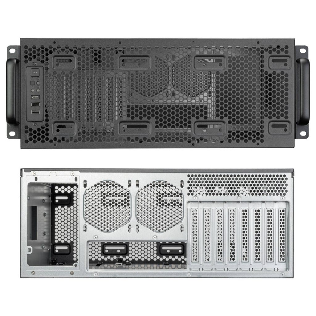 SilverStone RM4A Server Case, 4U Rackmount, SSI-EEB, Mesh - Dark Grey