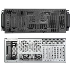 SilverStone RM4A Server Case, 4U Rackmount, SSI-EEB, Mesh - Dark Grey