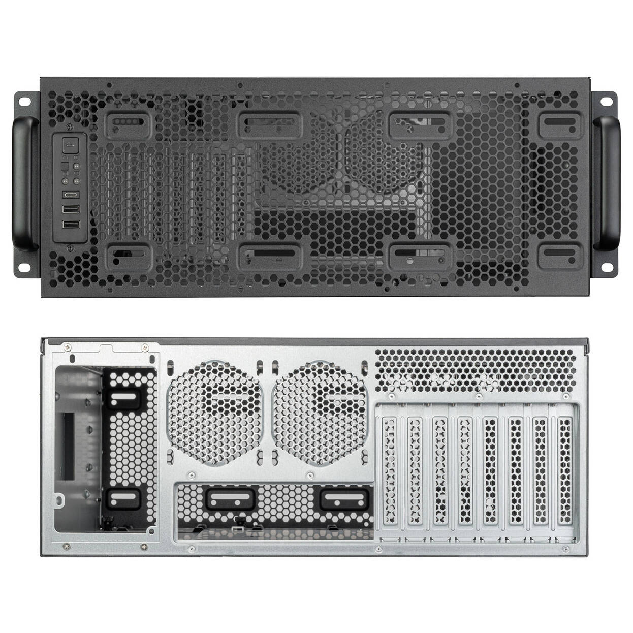 SilverStone RM4A Server Case, 4U Rackmount, SSI-EEB, Mesh - Dark Grey