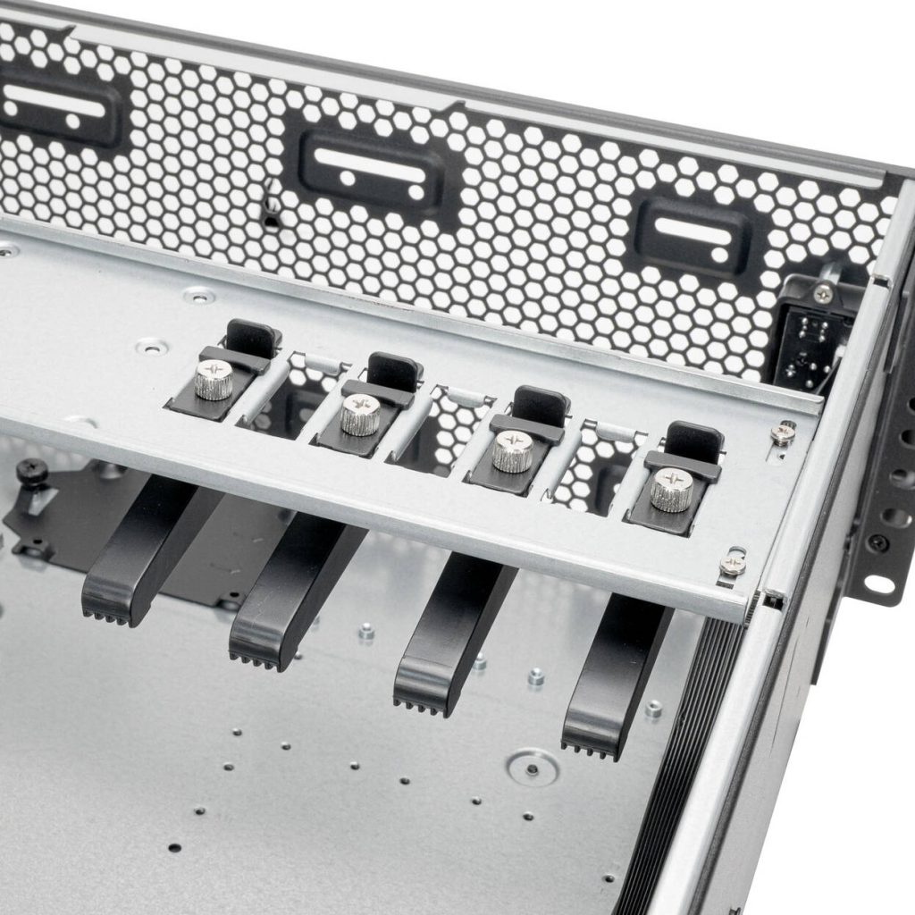 SilverStone RM4A Server Case, 4U Rackmount, SSI-EEB, Mesh - Dark Grey