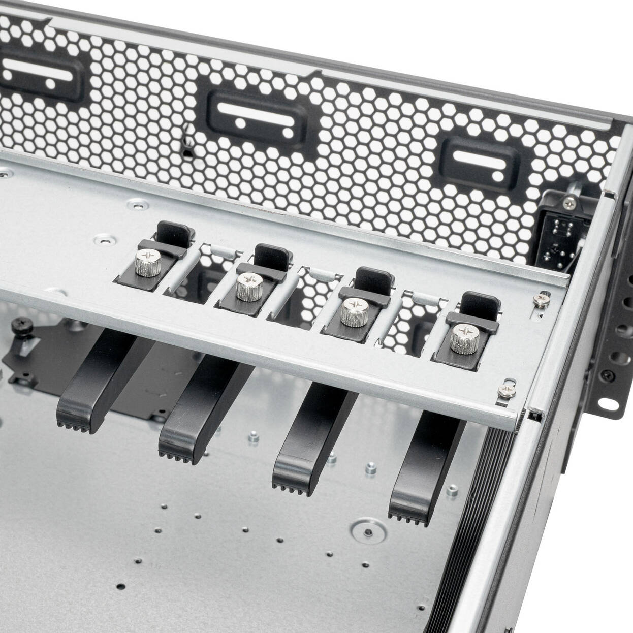SilverStone RM4A Server Case, 4U Rackmount, SSI-EEB, Mesh - Dark Grey