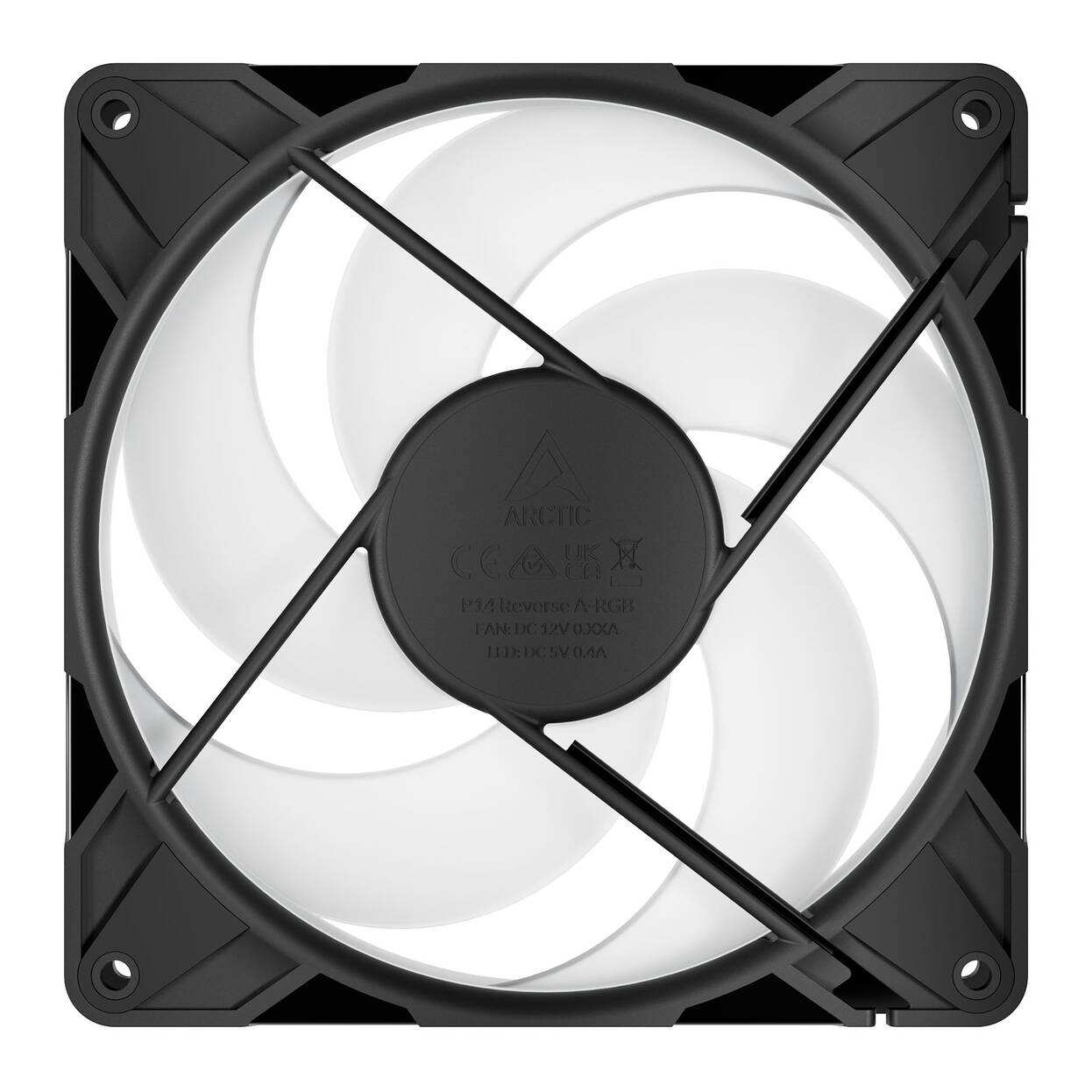 ARCTIC P14 Pro Reverse A-RGB PWM Fan - 140mm, black, pack of 3