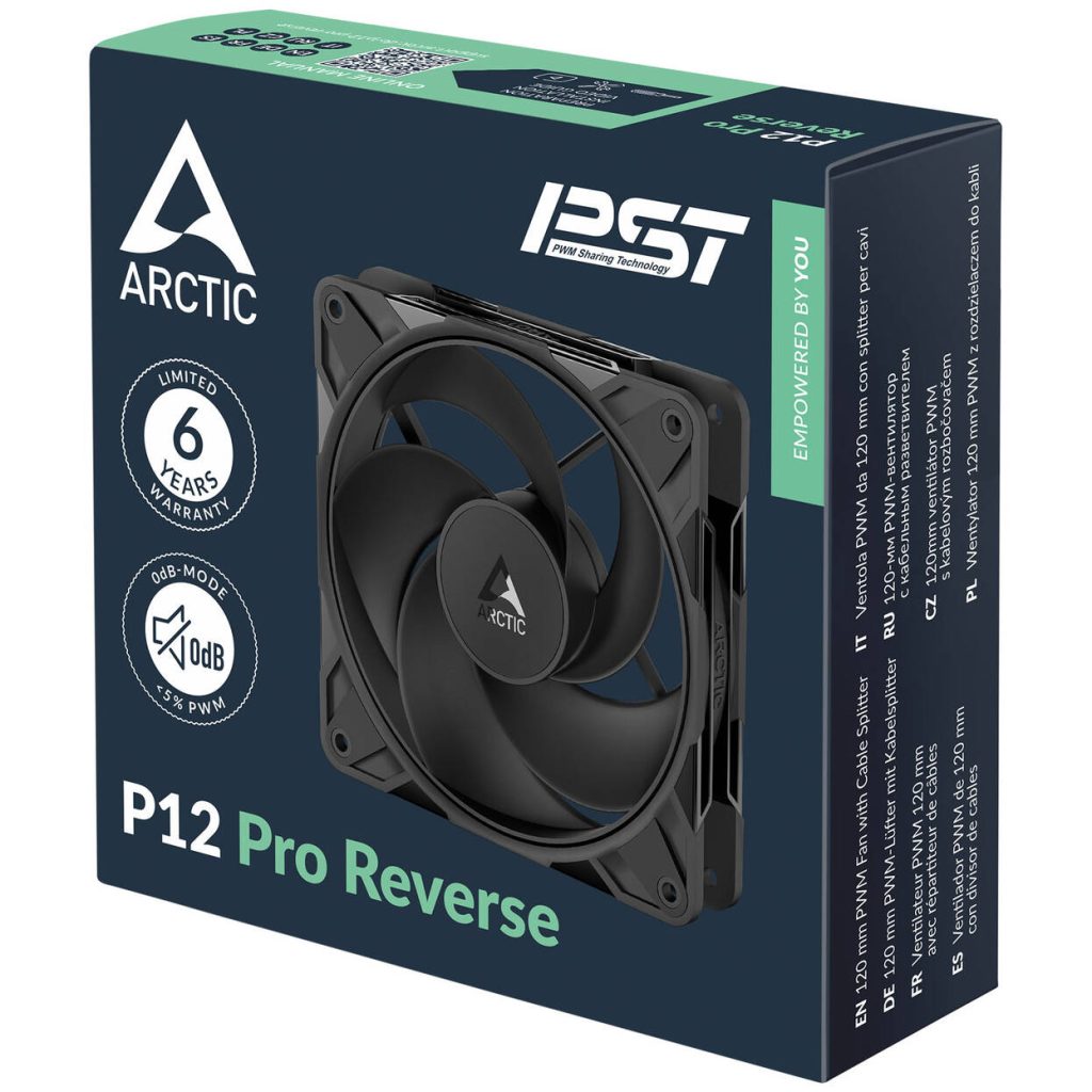 ARCTIC P12 Pro Reverse Fan, PWM - 120mm, black, pack of 3 : image 7