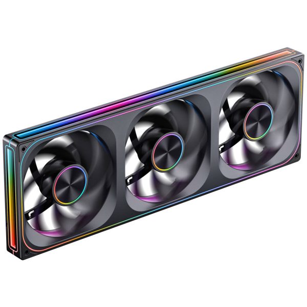Jonsbo ZA-420BR PWM Fan, Reverse, ARGB – 3x 140mm, black