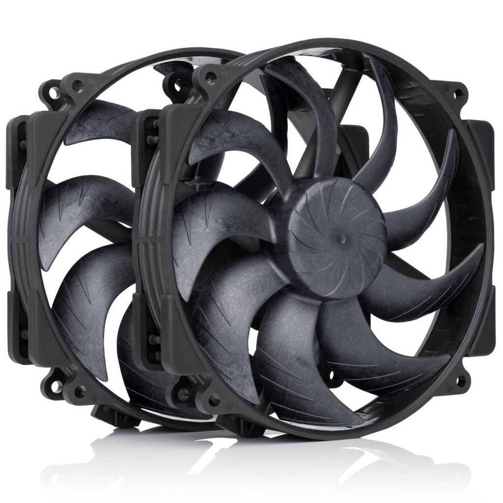 Noctua NF-A14X25r G2 PWM Sx2-PP chromax.black fan, LCP - black, 140mm, 2-pack