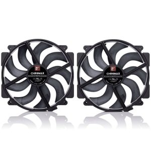 Noctua NF-A14X25r G2 PWM Sx2-PP chromax.black fan, LCP - black, 140mm, 2-pack