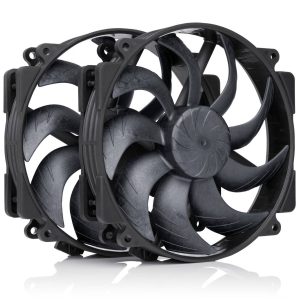 Noctua NF-A14X25r G2 PWM Sx2-PP chromax.black fan, LCP - black, 140mm, 2-pack