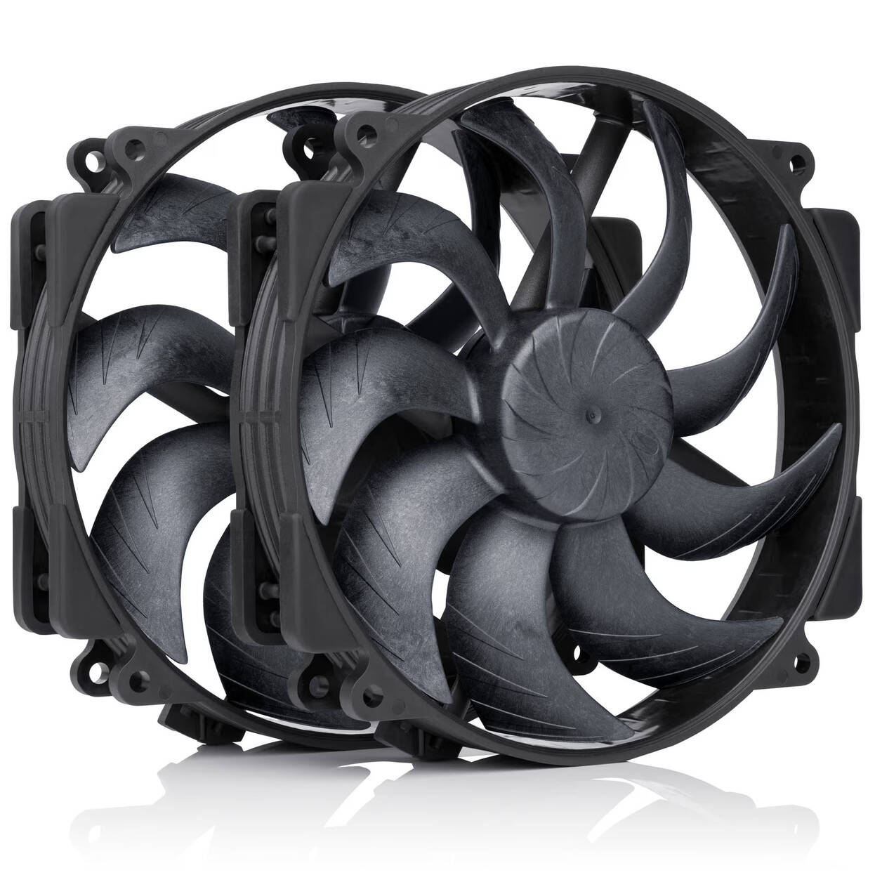 Noctua NF-A14X25r G2 PWM Sx2-PP chromax.black fan, LCP - black, 140mm, 2-pack