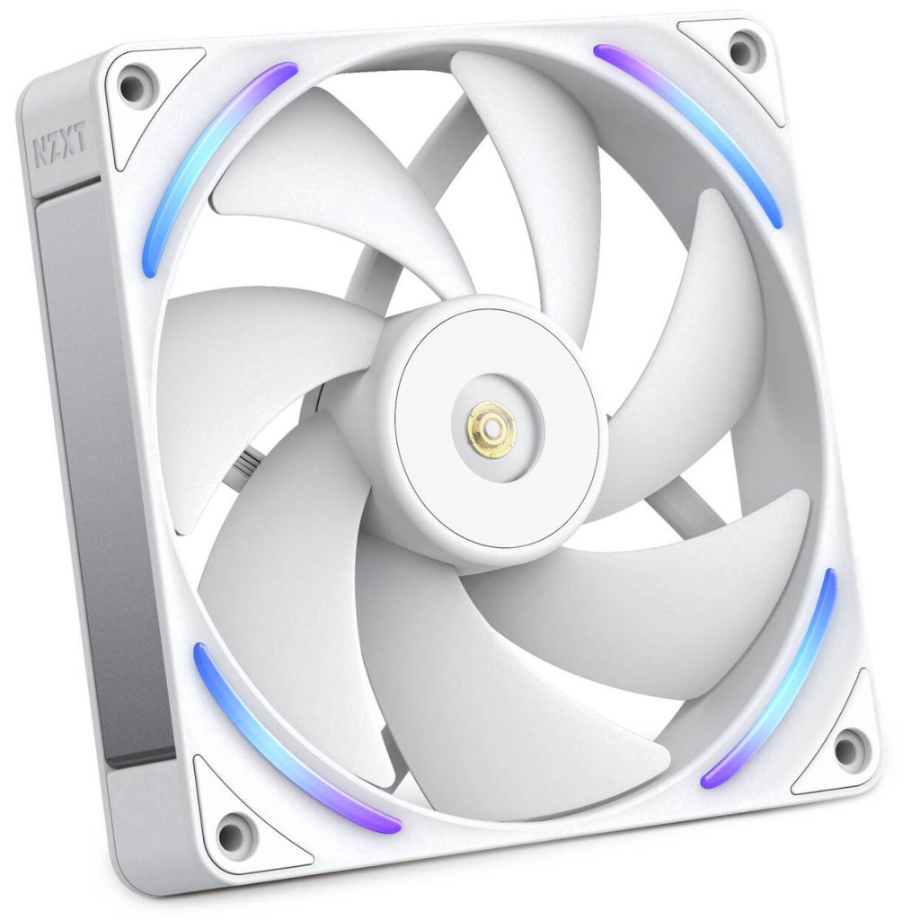 NZXT F140X RGB Case Fan, LCP Rotor, Hybrid Bearing, aRGB - White, 140mm : image 1