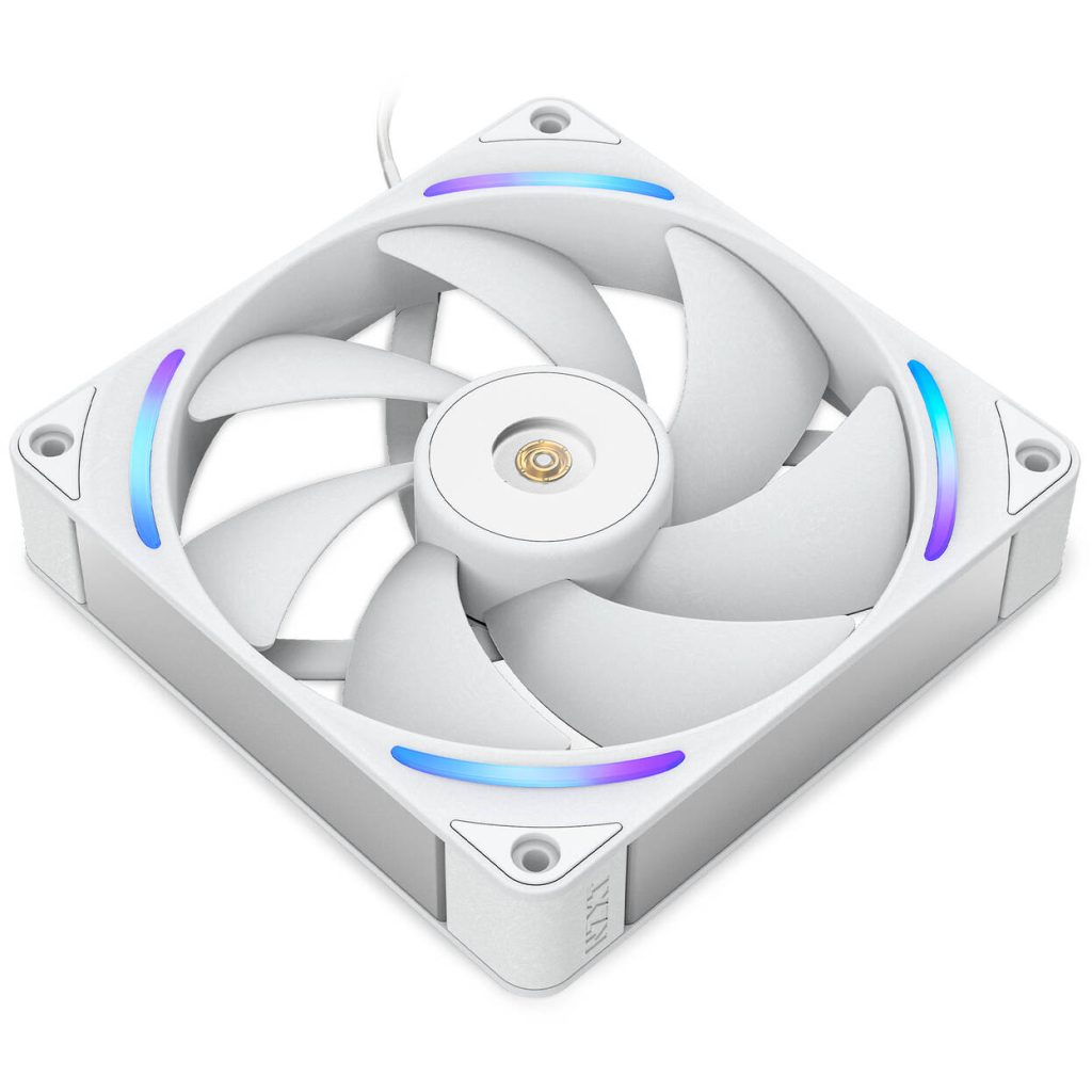 NZXT F140X RGB Case Fan, LCP Rotor, Hybrid Bearing, aRGB - White, 140mm : image 3
