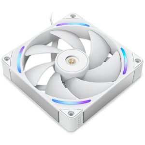 NZXT F140X RGB Case Fan, LCP Rotor, Hybrid Bearing, aRGB - White, 140mm : image 3