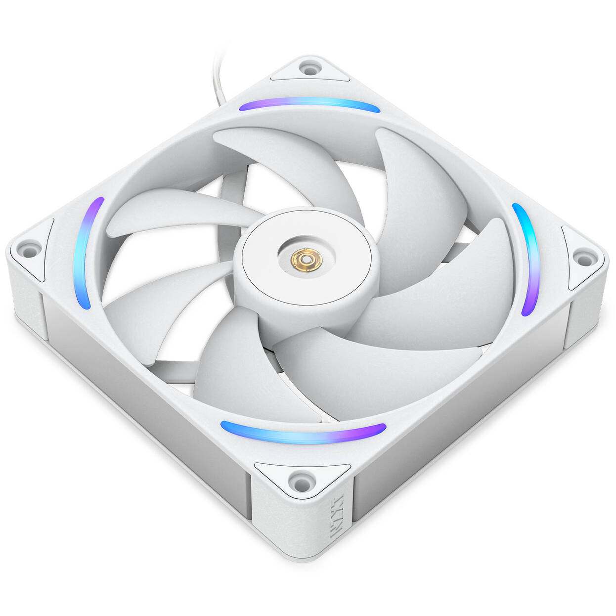 NZXT F140X RGB Case Fan, LCP Rotor, Hybrid Bearing, aRGB - White, 140mm : image 3
