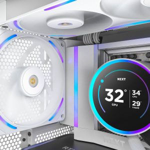NZXT F140X RGB Case Fan, LCP Rotor, Hybrid Bearing, aRGB - White, 140mm : image 8