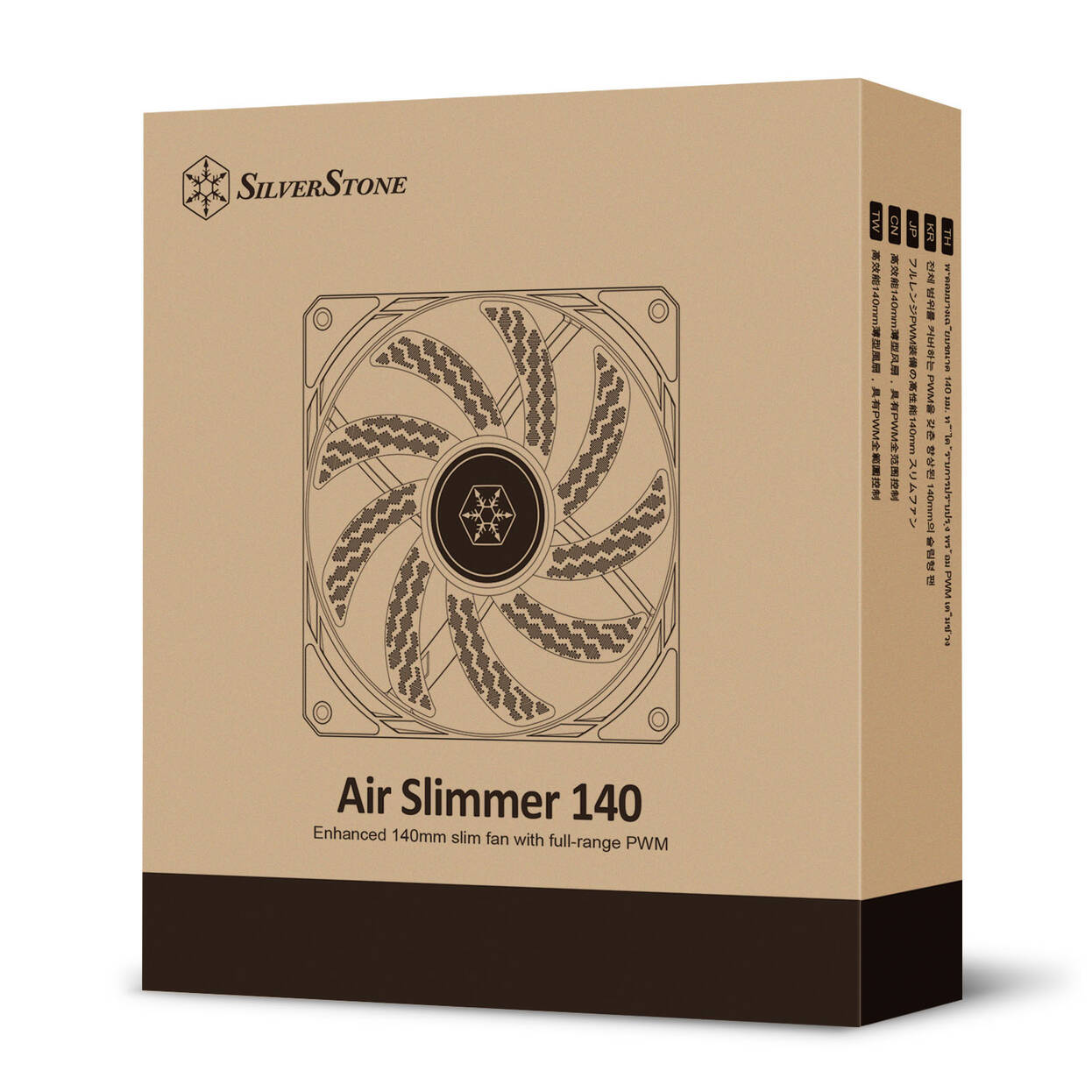 SilverStone SST-AS140B Air Slim 140 PWM Fan - black