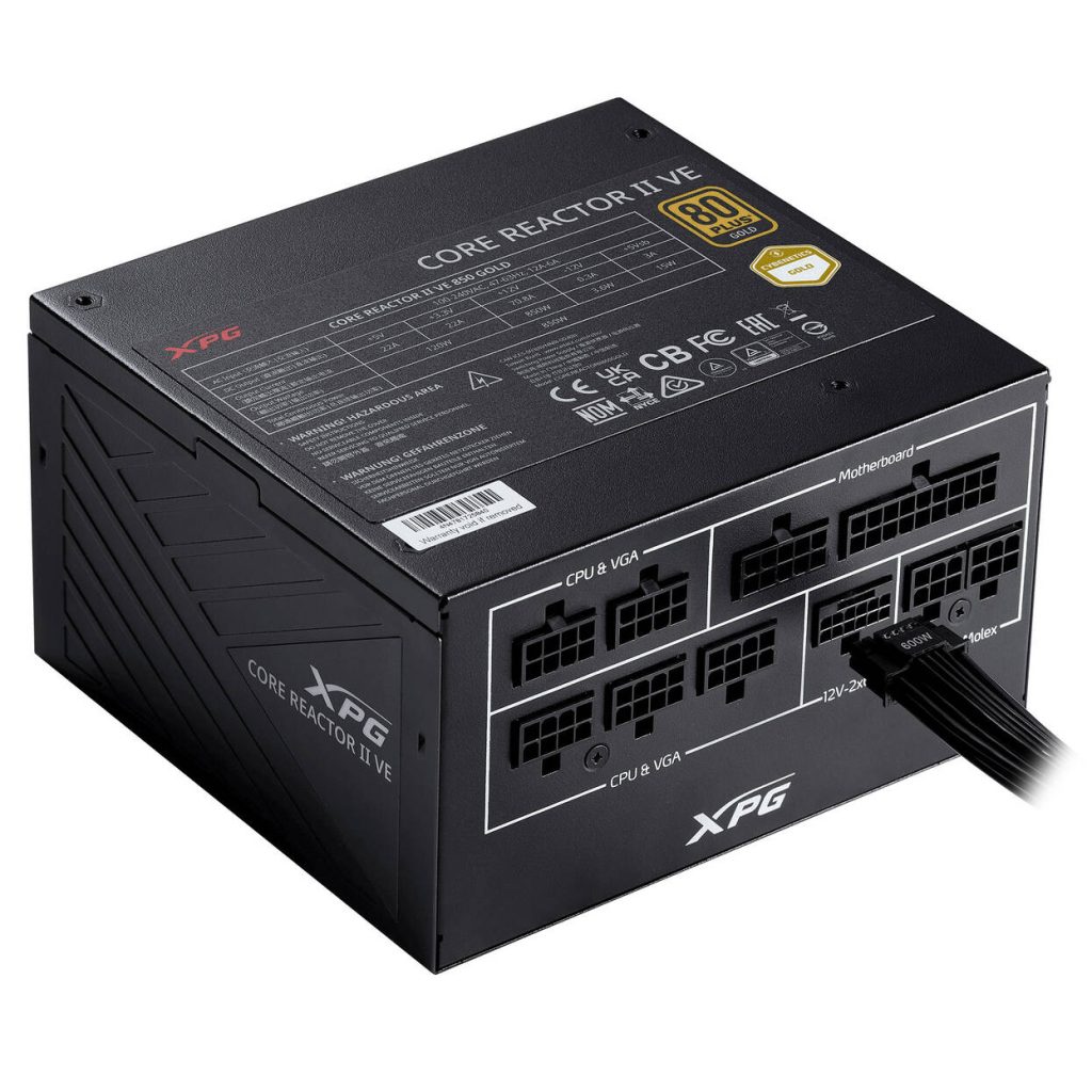ADATA XPG CORE REACTOR II VE 80 PLUS Gold Power Supply, ATX 3.1 - 850 watts, black : image 1