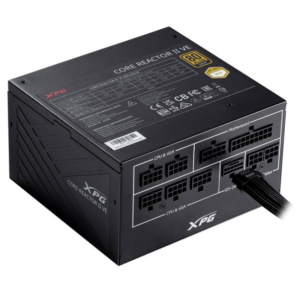 ADATA XPG CORE REACTOR II VE 80 PLUS Gold Power Supply, ATX 3.1 – 850 watts, black