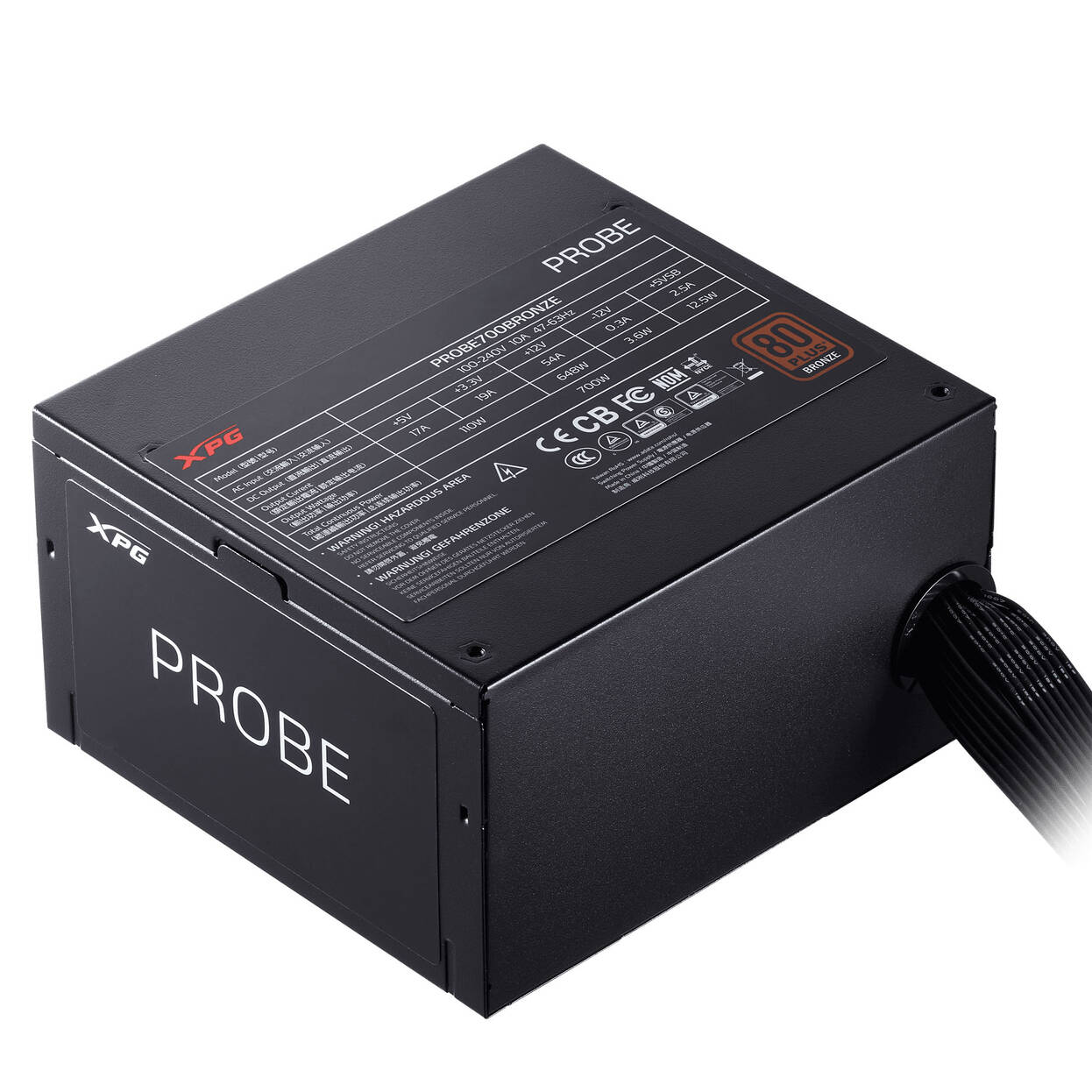 ADATA XPG PROBE 80 PLUS Bronze Power Supply, ATX 2.4 - 700 Watts, black : image 4