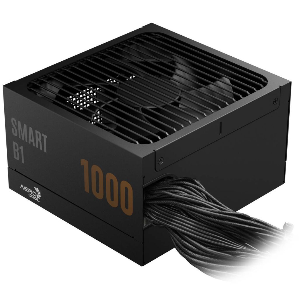 AeroCool Smart B1 80 PLUS Bronze Power Supply, PCIe 5.1, ATX 3.1 - 1000 Watts, Black