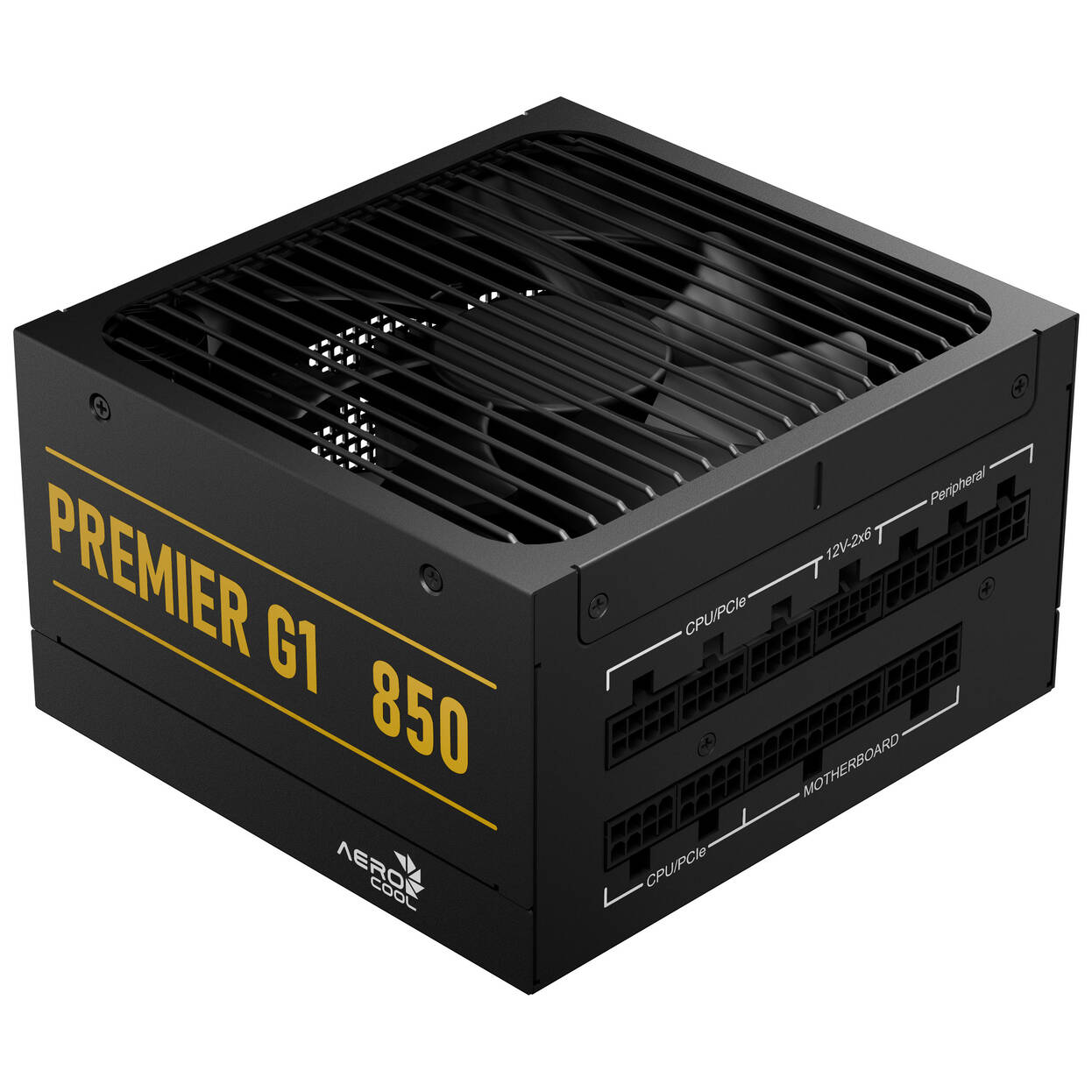 AeroCool Premier G1 80 PLUS Gold Power Supply, PCIe 5.1, ATX 3.1 - 850 Watt, Black