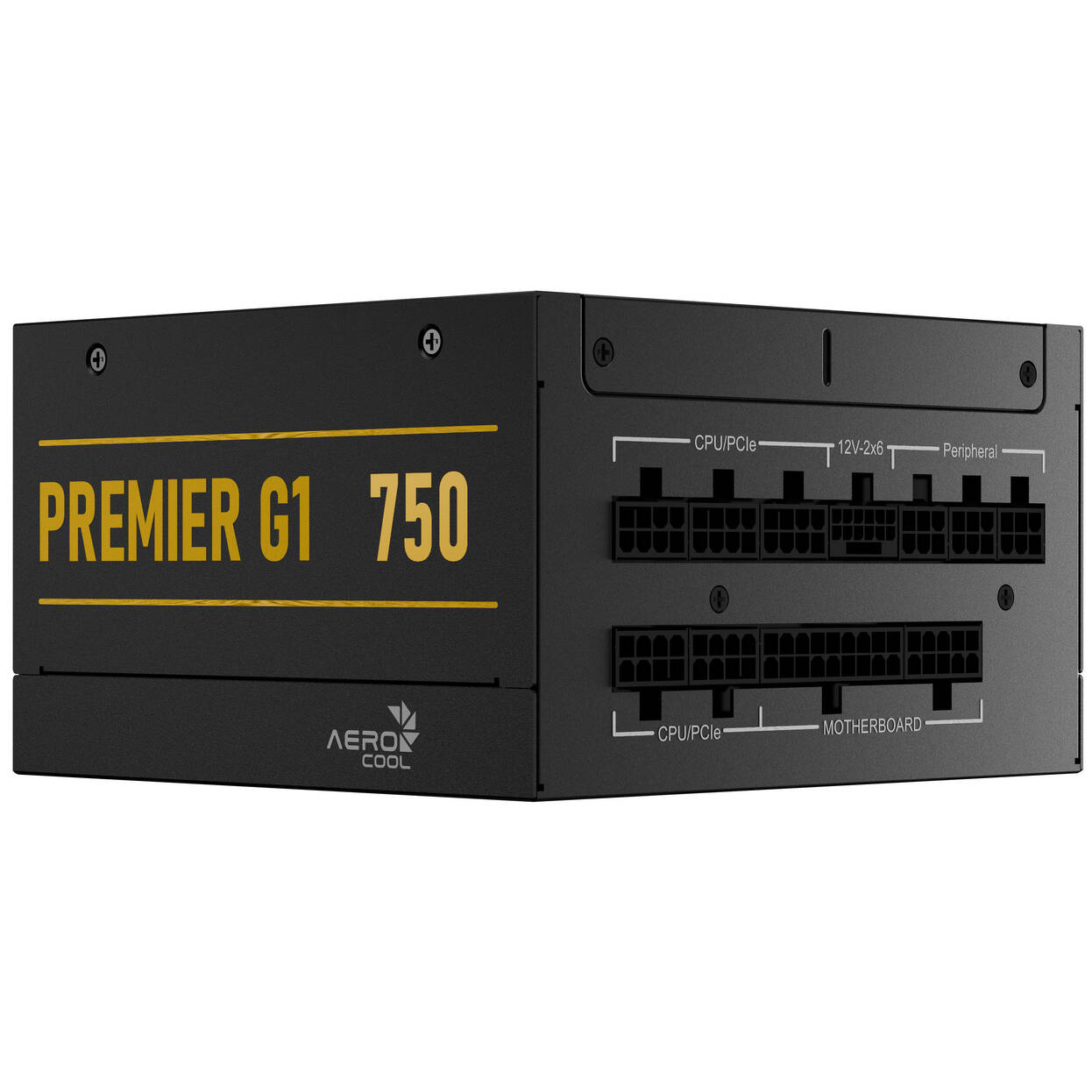 AeroCool Premier G1 80 PLUS Gold Power Supply, PCIe 5.1, ATX 3.1 - 750 Watt, black