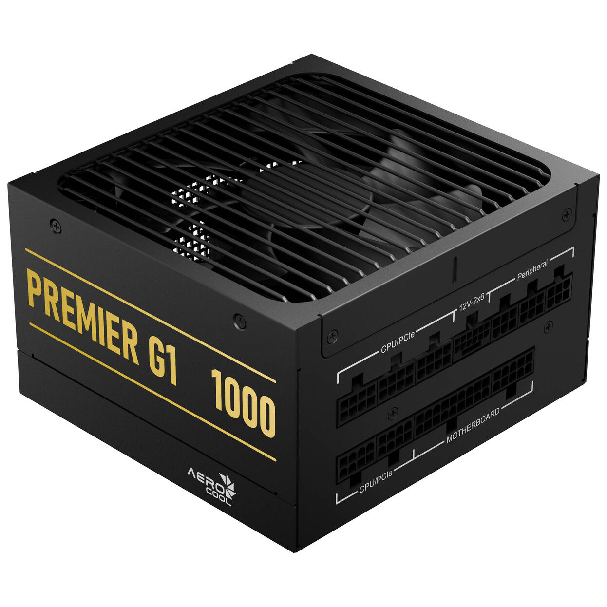 AeroCool Premier G1 80 PLUS Gold Power Supply, PCIe 5.1, ATX 3.1 - 1000 Watt, black