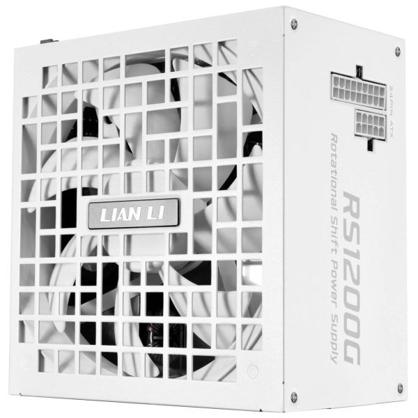 Lian Li RS Series 80 PLUS Gold Power Supply, ATX 3.1, modular – 1,200 Watts, with RS Hub, white