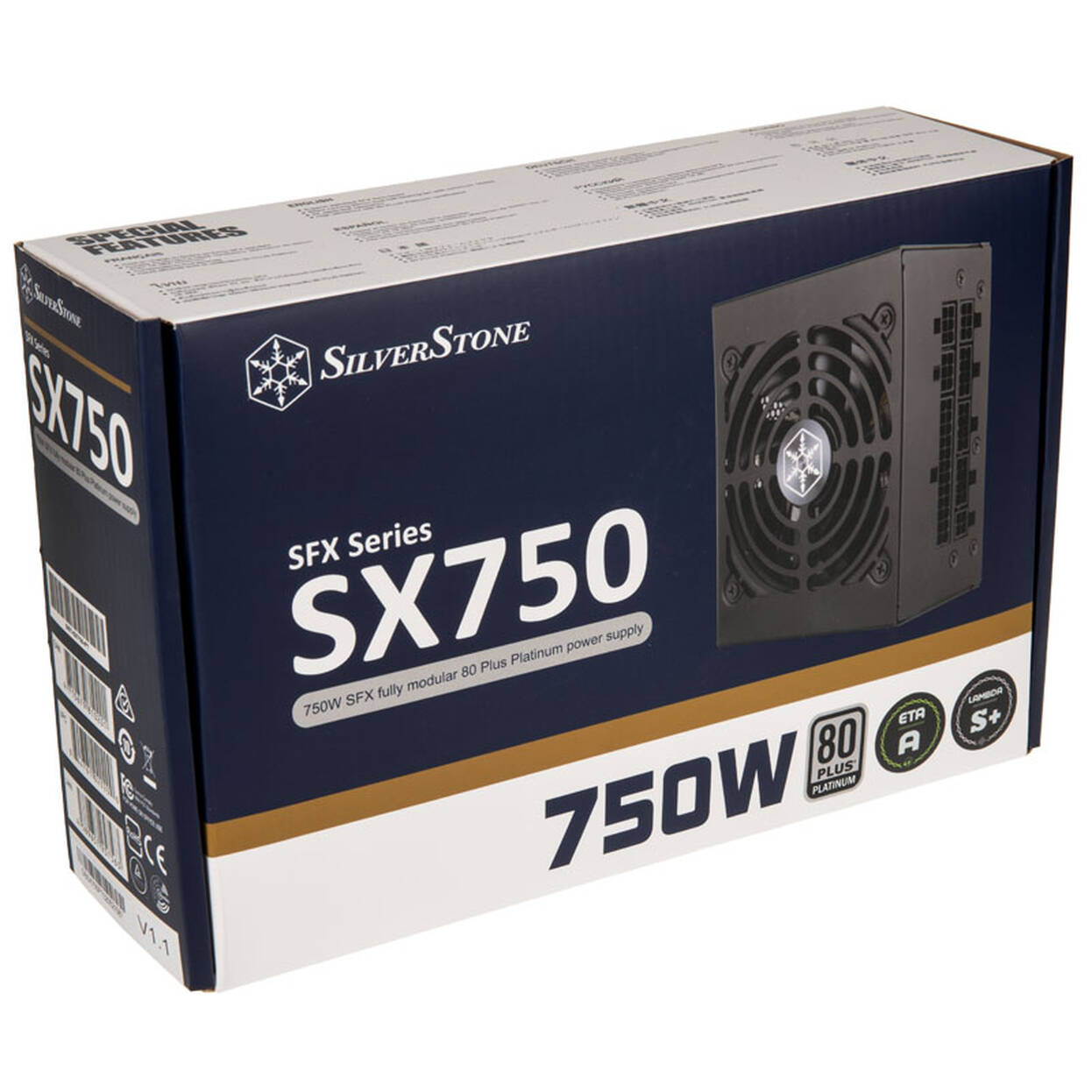 SilverStone SST-SX750-PT V.1.1 SFX power supply 80 PLUS Platinum, modular - 750 Watt