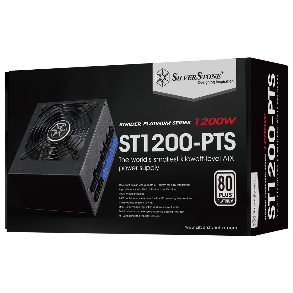 SilverStone SST-ST1200-PTS Strider Platinum Series 80 PLUS Platinum, modular - 1200 Watt